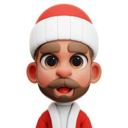 HOMEM COM TERNO DE PAPAI NOEL  3D Icon