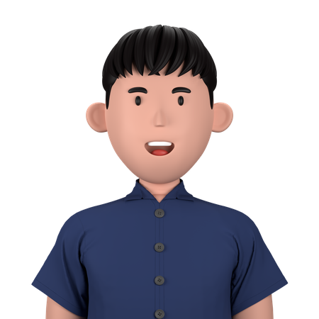 Homem coreano  3D Icon