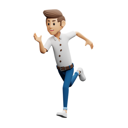 Homem correndo  3D Illustration