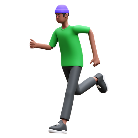 Homem correndo rápido  3D Icon