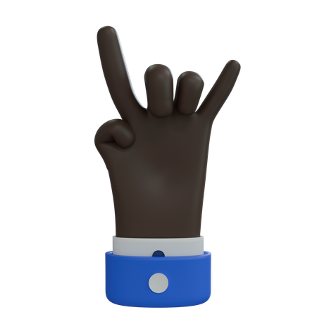 Homem de negócios mão pedra na mão negra  3D Icon