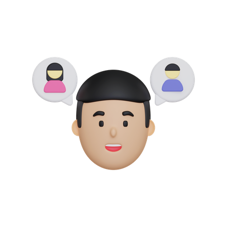 Homem discutindo  3D Icon