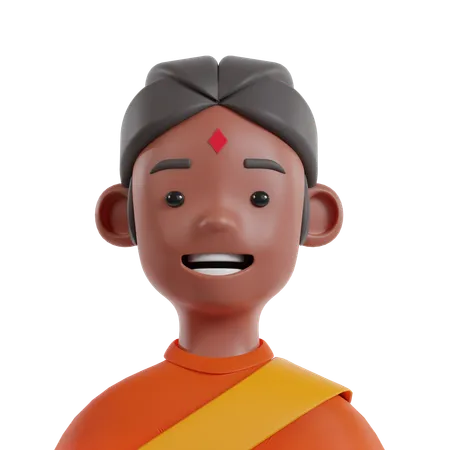 Homem do sul da Índia  3D Icon