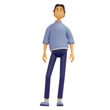 Homem em pé  3D Illustration