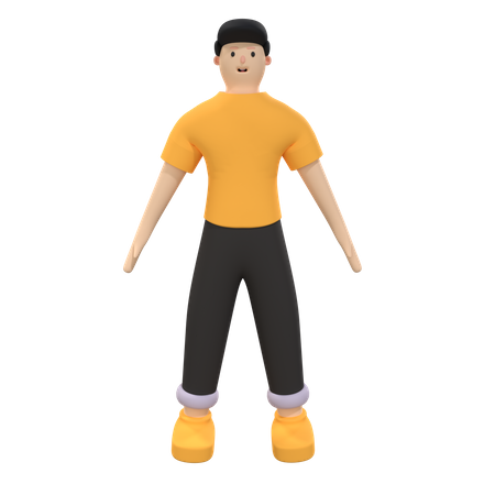Homem em pé  3D Illustration