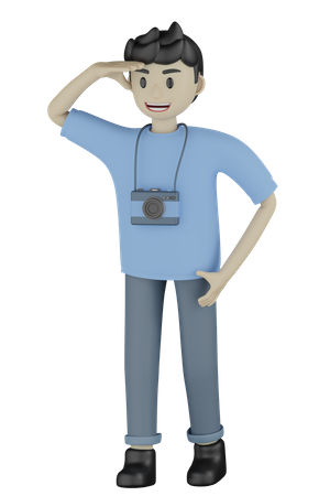 Homem encontrando destino  3D Icon