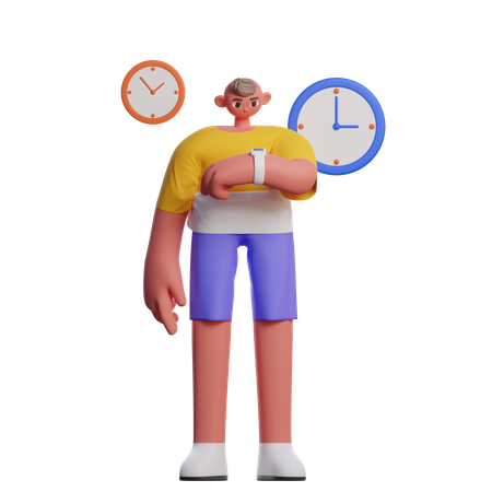 Homem esperando por pacote  3D Icon