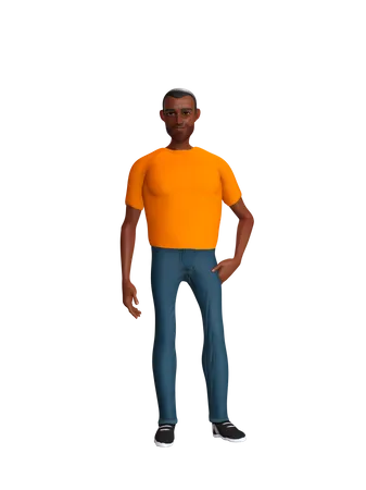 Homem elegante  3D Illustration