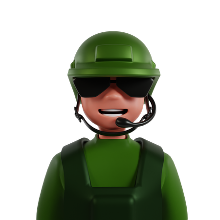 Homem do Exército  3D Icon