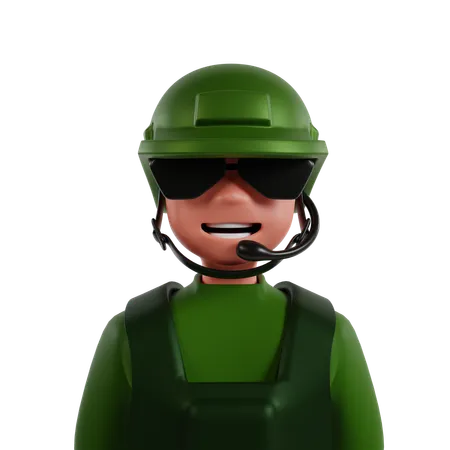 Homem do Exército  3D Icon