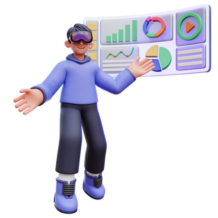 Homem fazendo apresentação  3D Icon