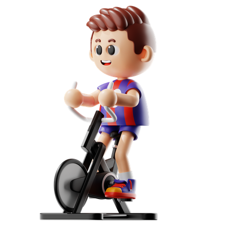 Homem fazendo exercícios na esteira  3D Icon