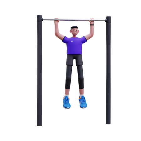 Homem fazendo flexões  3D Icon