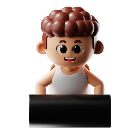 Homem fazendo ioga  3D Icon