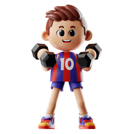 Homem folheando haltere hexagonal  3D Icon