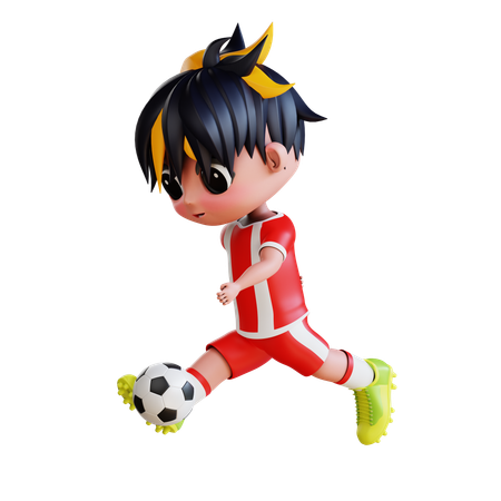 Homem jogando futebol  3D Icon