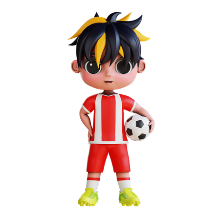 Homem jogando futebol  3D Icon