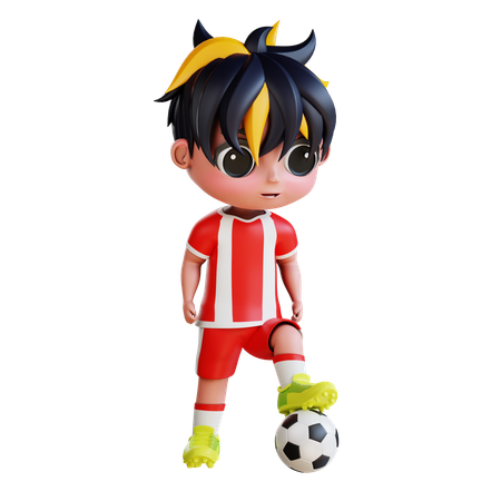 Homem jogando futebol  3D Icon