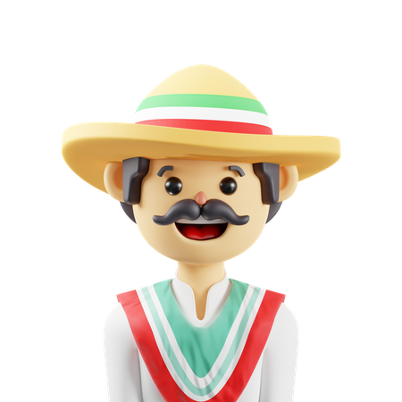 Homem mexicano  3D Icon
