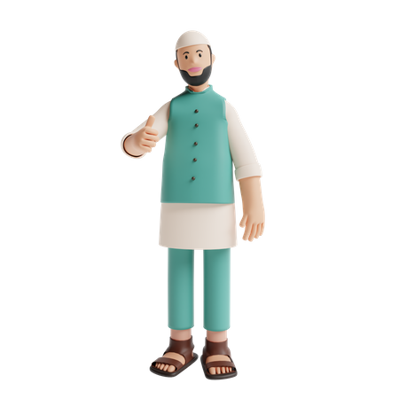Homem Muçulmano  3D Illustration