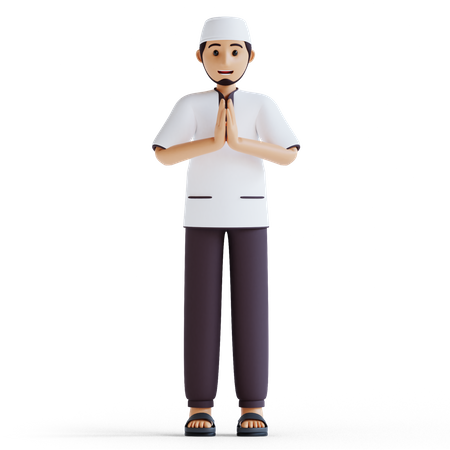 Homem Muçulmano  3D Illustration