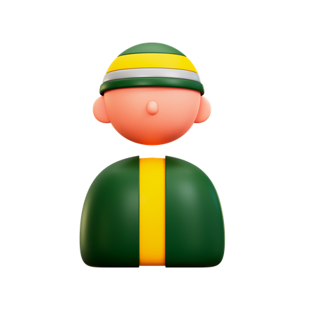 Homem Muçulmano  3D Illustration