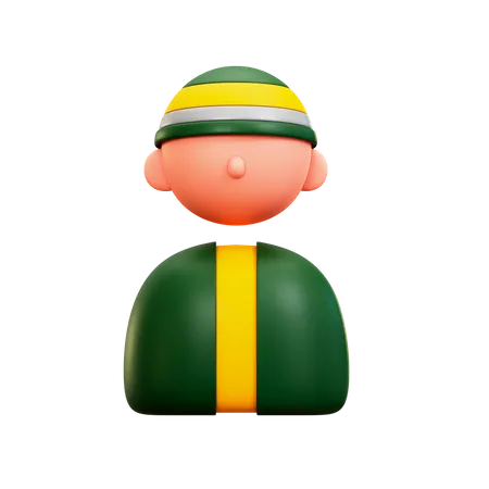 Homem Muçulmano  3D Illustration