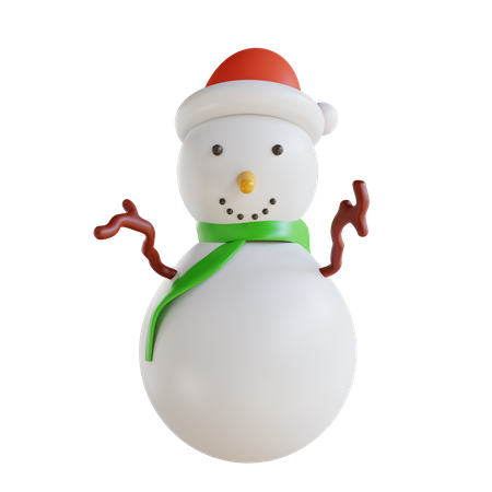 Homem da neve  3D Illustration