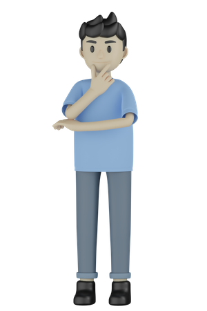 Homem pensando  3D Icon