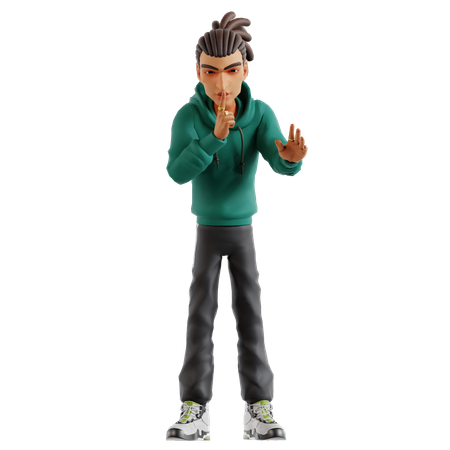 Homem posando para ficar quieto  3D Icon