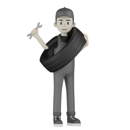 Homem de serviço  3D Illustration