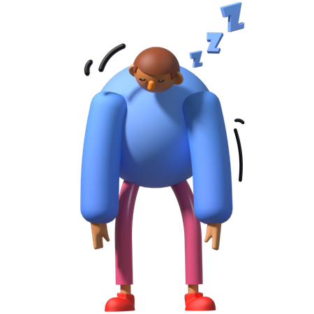 Homem sonolento  3D Emoji