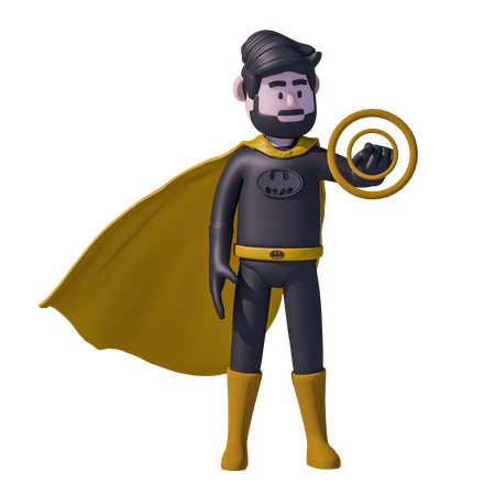 Homem super-herói  3D Icon