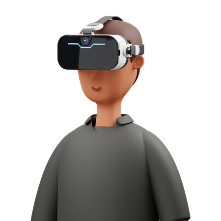 Homem usando óculos VR  3D Icon