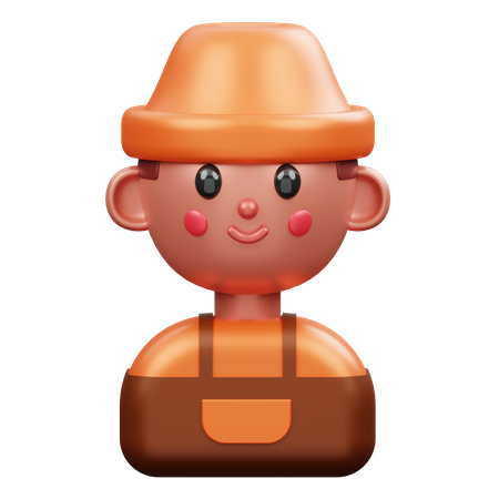 Homens agricultores  3D Icon