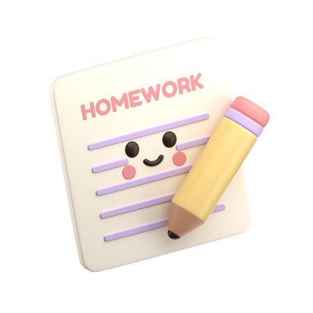 Homework Sheet  3D Icon