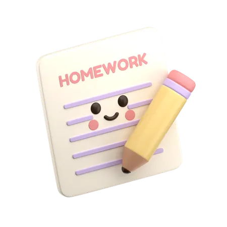 Homework Sheet  3D Icon