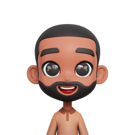 Homme à barbe  3D Icon