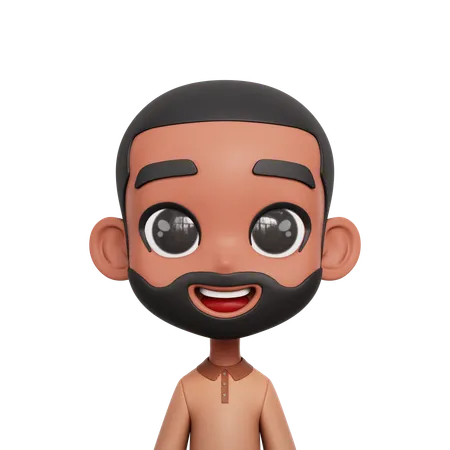 Homme à barbe  3D Icon