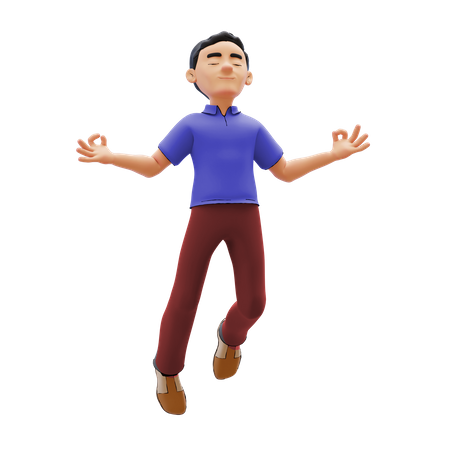 Homme à l'esprit paisible  3D Icon