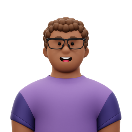 Homme à lunettes  3D Icon