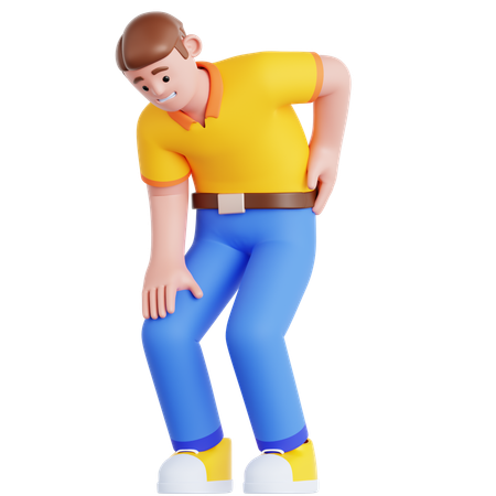 L'homme a mal au dos  3D Illustration