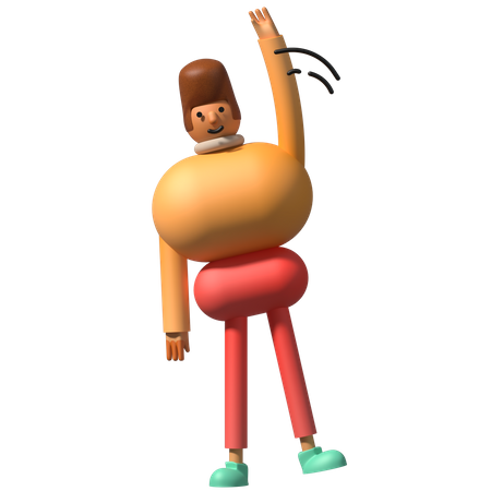 Homme agitant la main  3D Emoji