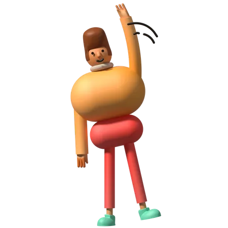 Homme agitant la main  3D Emoji