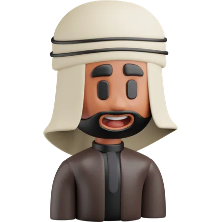 Homme arabe  3D Icon