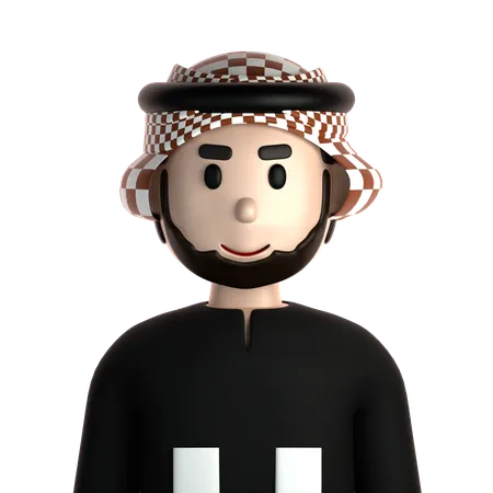 Homme arabe  3D Icon