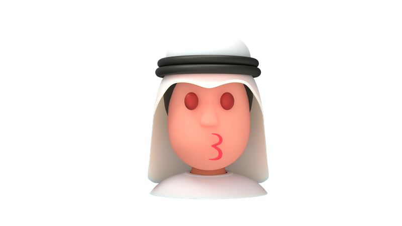 Homme arabe romantique  3D Emoji