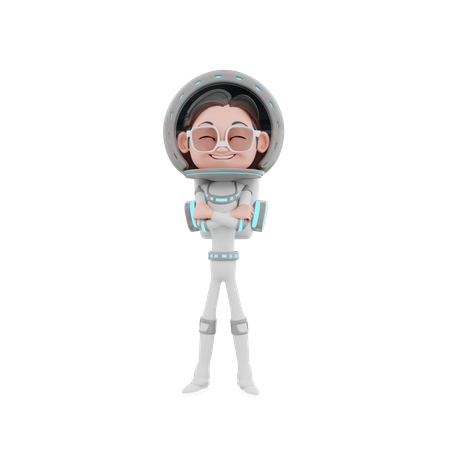 Astronaute masculin debout  3D Illustration