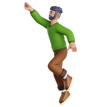 Homme atteignant quelque chose  3D Icon