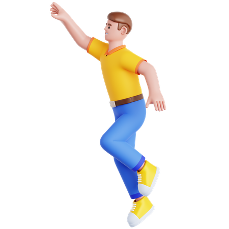 Homme atteignant quelque chose  3D Icon